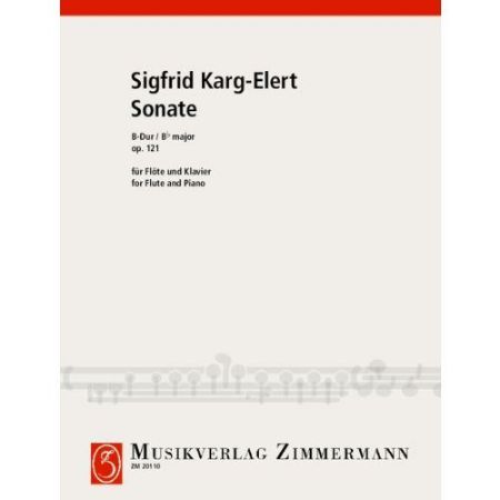 KARG-ELERT:SONATE B-DUR OP.121 FLUTE AND PIANO