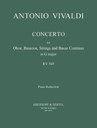 VIVALDI:CONCERTO FOR OBOE,BASSOON,STRINGS AND BASSO CONTINUO RV 545 PIANO RED.