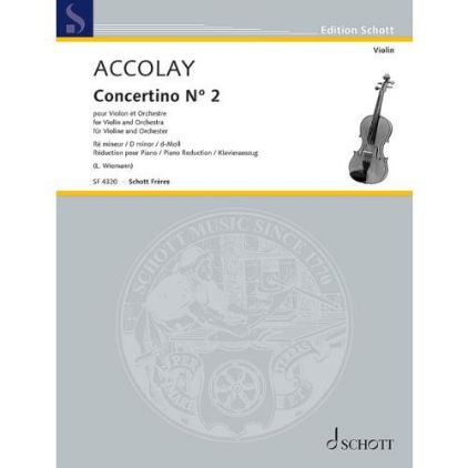 ACCOLAY:CONCERTINO NO.2 D-MOLL VIOLIN AND PIANO
