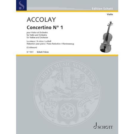 ACCOLAY:CONCERTINO NO.1 A-MOLL VIOLIN AND PIANO