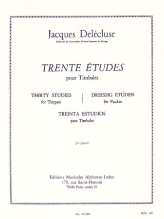 DELECLUSE:TRENTE ETUDES VOL.2 PAUKEN