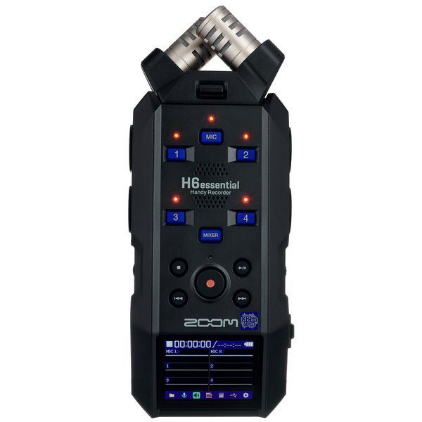 ZOOM H6 ESSENTIAL BLACK 6-TRACK DIGITAL RECORDER + WSH-4E windscreen