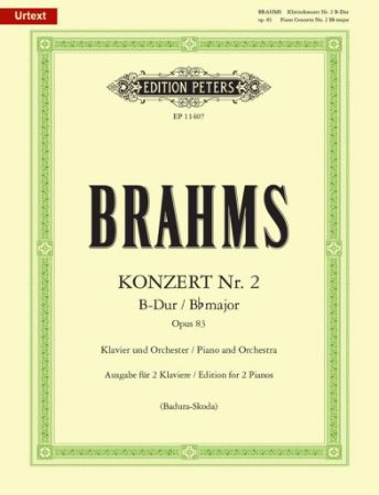 BRAHMS:KONZERT NR.2 B-DUR OP.83 EDITON FOR 2 PIANOS