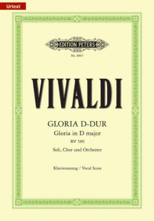 VIVALDI:GLORIA RV 589 D-DUR VOCAL SCORE