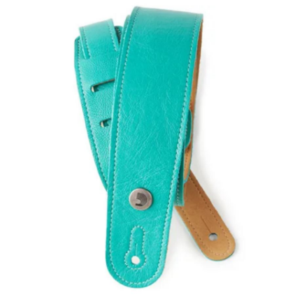 PAS ZA KITARO PLANET WAVES Garment Leather Guitar Strap - Teal