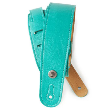 PAS ZA KITARO PLANET WAVES Garment Leather Guitar Strap - Teal