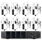 POWER DYNAMICS BREZŽIČNI MIKROFONI SET 8X NAGLAVNI PD528B