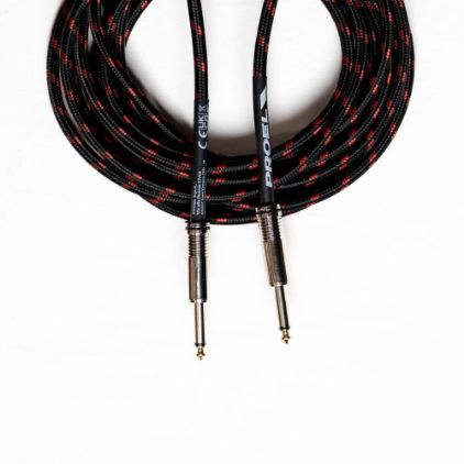 PROEL KABEL J-J BULK100CLU6BR pleten zunanji ovoj črna in rdeča barva