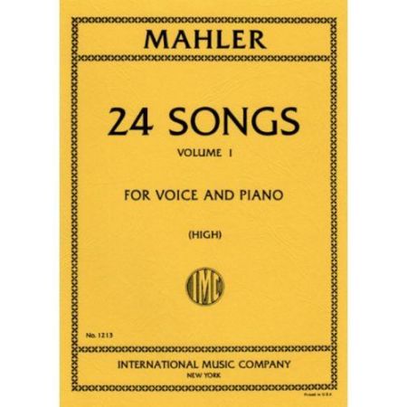MAHLER:24 SONGS FOR HIGH VOICE AND PIANO VOL.1