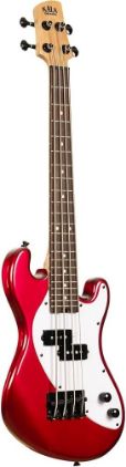 KALA U-Bass električni ukulele bass Solid Body 4-string Fretted, Red w/bag