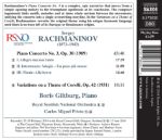 RACHMANINOV:PIANO CONCERTO NO.3/BORIS GILTBURG