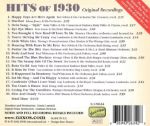 HITS OF 1930 ORIGINAL RECORDINGS