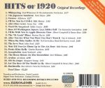 HITS OF 1920 ORIGINAL RECORDINGS
