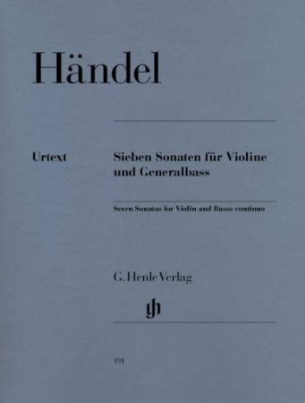 HANDEL:SEVEN SONATAS FOR VIOLIN AND BASSO CONTINUO