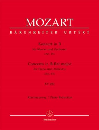 MOZART:PIANO CONCERTO IN B KV450 NO.15 PIANO REDUCTION 2 PIANOS