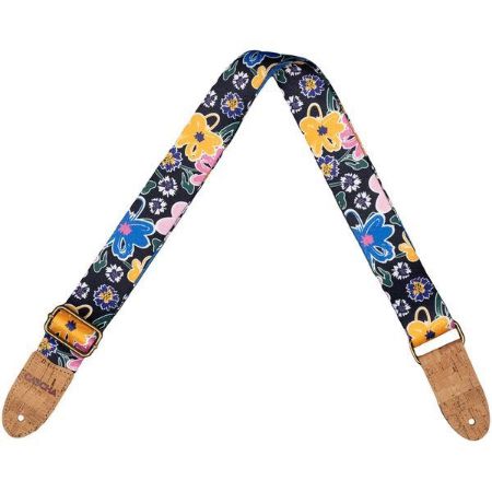 CASCHA PAS ZA UKULELE Ukulele Strap Vegan Cork - Floral Sketch