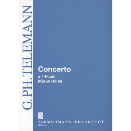 TELEMANN:CPNCERTO A 4 FLAUTI C-DUR