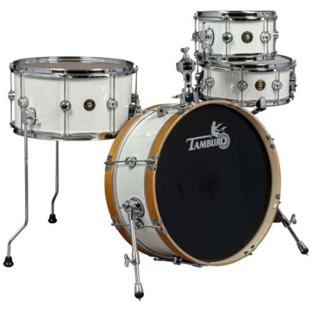 Tamburo set bobnov 4GIG Glossy white soft sparkle color
