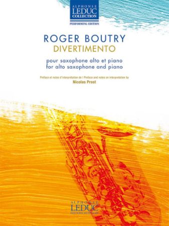 BOUTRY:DIVERTIMENTO FOR ALTO SAXOPHONE AND PIANO