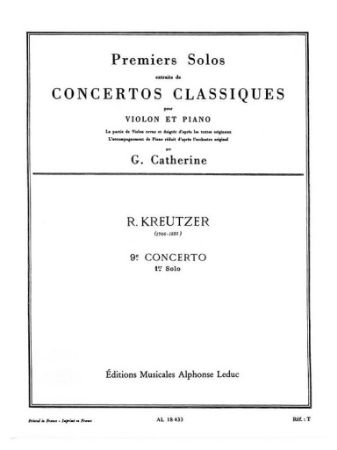 KREUTZER:VIOLIN CONCERTO NO.9 SOLO