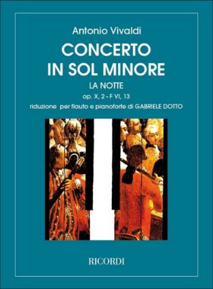 VIVALDI:CONCERTO IN SOL MINORE LA NOTE OP.X,2-F VI,13 FLUTE AND PIANO