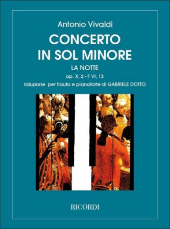 VIVALDI:CONCERTO IN SOL MINORE LA NOTE OP.X,2-F VI,13 FLUTE AND PIANO