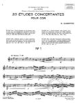 BARBOTEU:VINGT ETUDES CONCERTANTES POUR COR