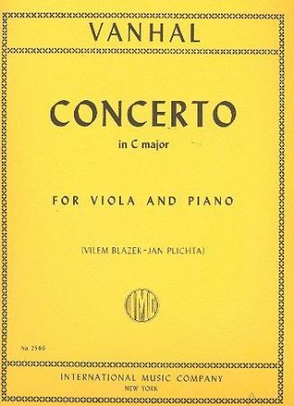VANHAL:CONCERTO IN C MAJOR FOR VIOLA AND PIANO