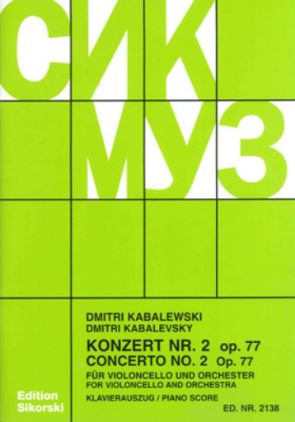 KABALEVSKY:CONCERTO NO.2 OP.77 CELLO AND PIANO