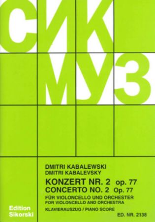KABALEVSKY:CONCERTO NO.2 OP.77 CELLO AND PIANO