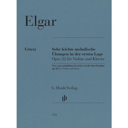 ELGAR:VERY EASY MELODIOUS IN THE FIRST EXERCISES OP.22 VIOLIN AND PIANO