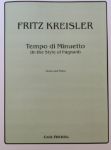 KREISLER:TEMPO DI MINUETTO (IN THE STYLE OF PUGNANI) VIOLIN AND PIANO