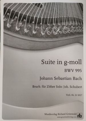 BACH J.S./JOH.SCHUBERT:SUITE IN G-MOLL BWV 995 ZITHER