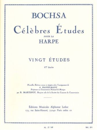 BOCHSA:CELEBRES ETUDES POUR HARPE VINGT ETUDES VOL.2