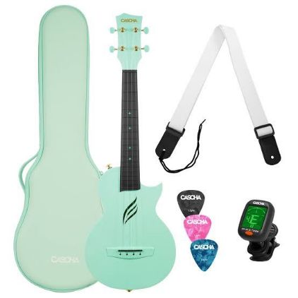 CASCHA Ukulele Carbon Fibre Mint Set HH 2287