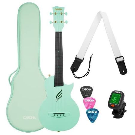 CASCHA Ukulele Carbon Fibre Mint Set HH 2287