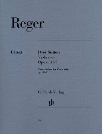 REGER:THREE SUITES FOR VIOLA SOLO OP.131d