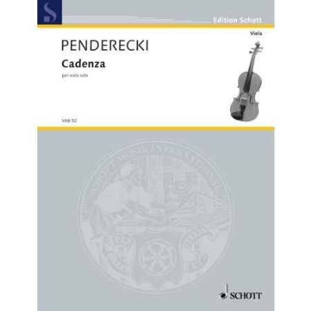 PENDERECKI:CADENZA VIOLA SOLO