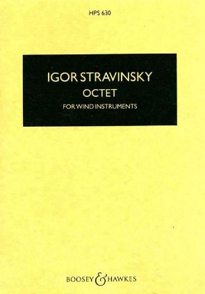 STRAVINSKY:OCTET STUDY SCORE