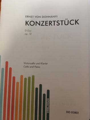 DOHNANYI:KONZERSTUCK IN D-DUR OP.12 CELLO AND PIANO