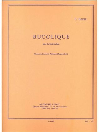 BOZZA:BUCOLIQUE CLARINETTE ET PIANO