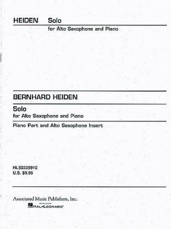HEIDEN:SOLO FOR ALTO SAXOPHONE AND PIANO