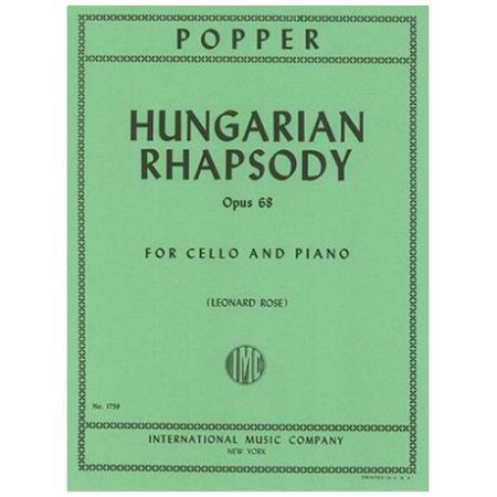 POPPER:HUNGARIAN RHAPSODY OP.68 CELLO AND PIANO