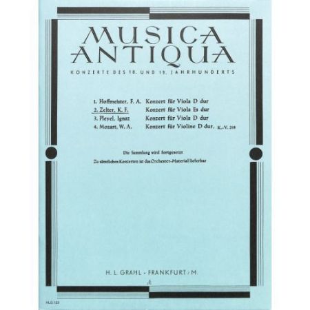ZELTER:Concerto for Viola E flat major