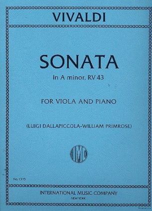 VIVALDI:VIVALDI:Viola Sonata No.3 A Minor
