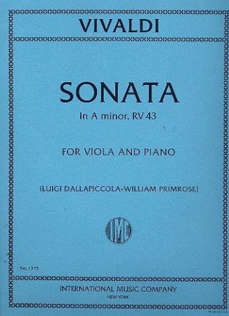 VIVALDI:VIVALDI:Viola Sonata No.3 A Minor