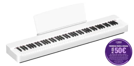 Slika ELEKTRIČNI PRENOSNI KLAVIR YAMAHA P-225 WHITE stage piano - CASHBACK