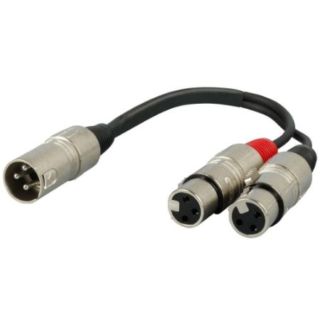 PROEL KABEL 1 XLR moški na 2 XLR ženska 20 cm