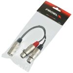 PROEL KABEL 1 XLR moški na 2 XLR ženska 20 cm