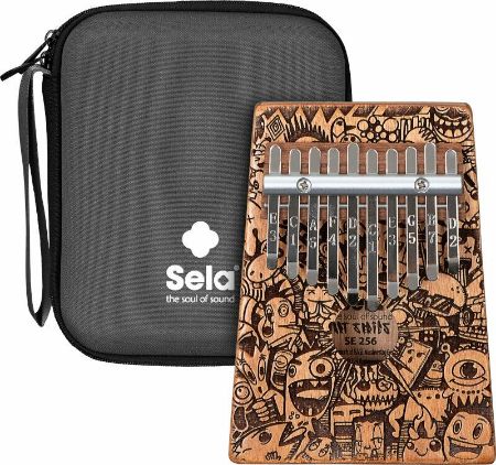 KALIMBA SELA Art Series Kalimba 10 Little Monster Laser SE 256